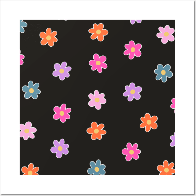 Fun Colorful Flowers (2024) Wall Art by cecececececelia